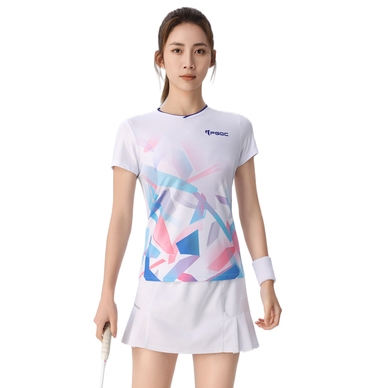 2026夏季羽毛球服女新款套装时尚印花速干透气定制球队比赛运动服