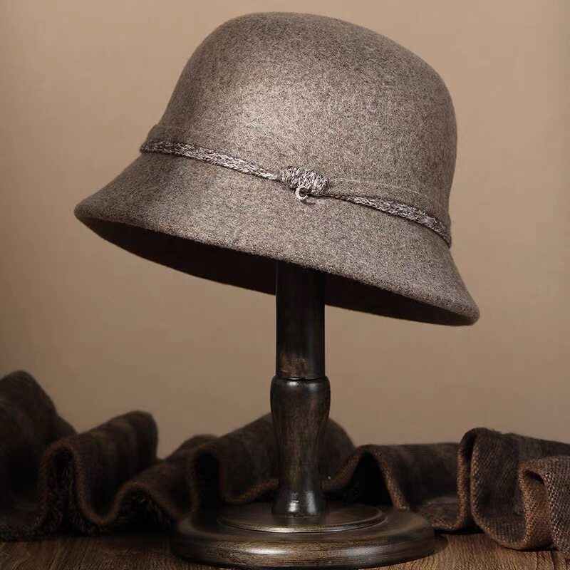 中老年人帽子女秋冬季妈妈羊毛礼帽气质百搭老人奶奶保暖盆帽洋气