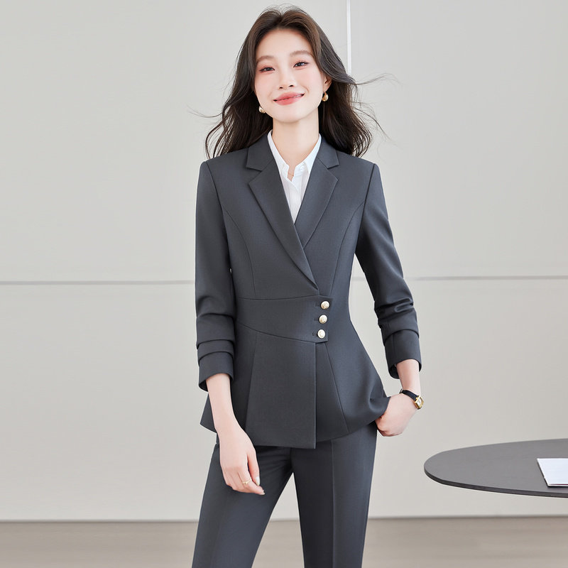 名媛气质通勤长袖西装套装女