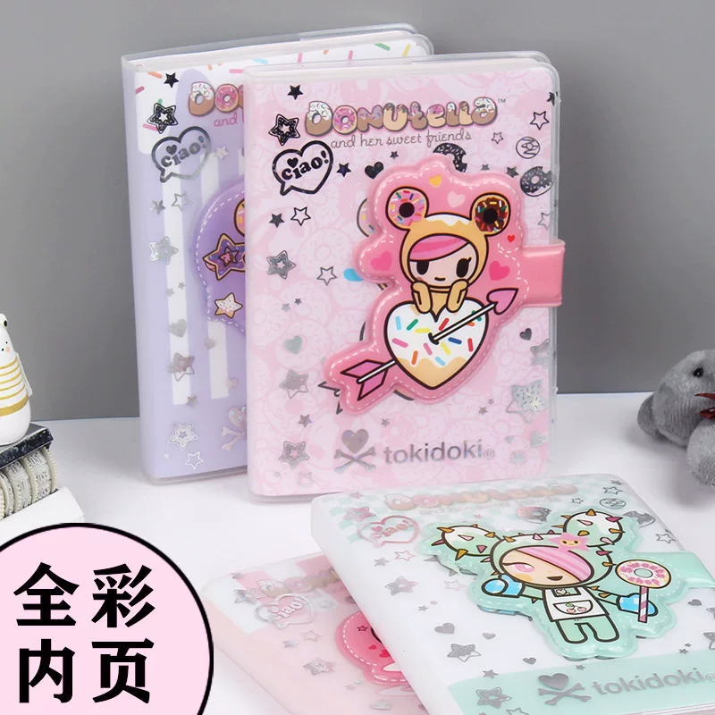 Бесплатная доставка Tokidoki единороги магнитная пряжка набор клея цветной блокнот милый женский толстый блокнот дневник