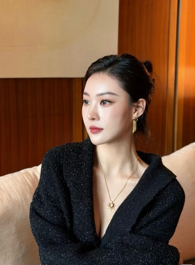 ECHOZOES925银针小众设计高级感长款流苏耳钉轻奢气质百搭耳饰