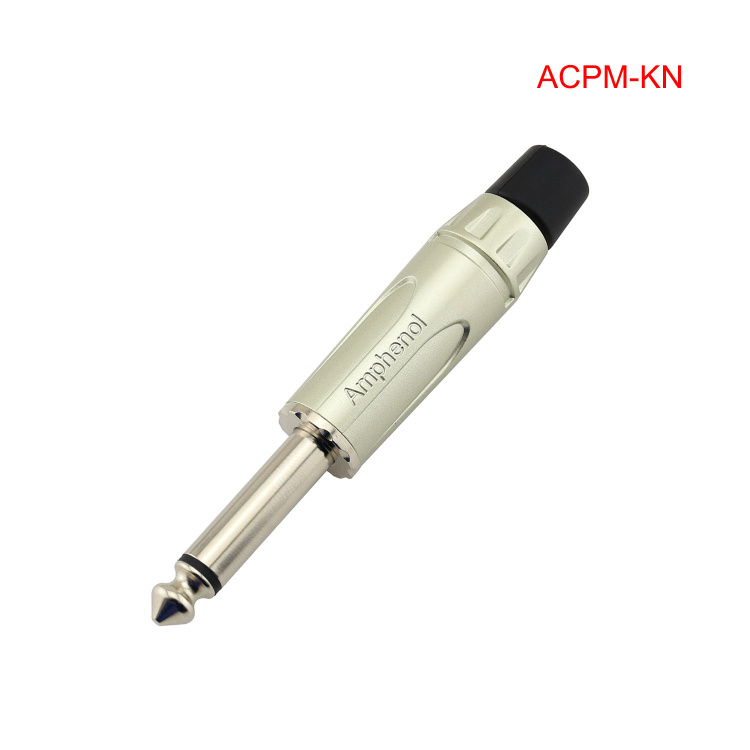 美国AMPHENOL安费诺ACPM-KN 大二芯6.35mm插头话筒插头单声道