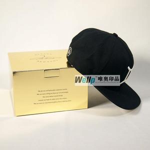 新年圣诞金卡礼盒帽子礼品收纳包装盒棒球帽盒100个包邮定制LOGO