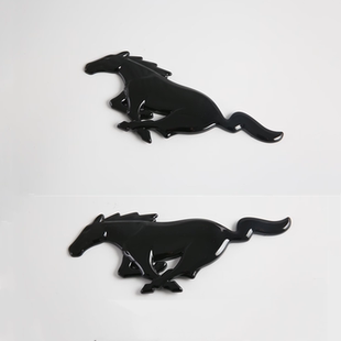 适用福特24-25款野马Mustang前后车标亮片贴改装饰方向盘个性车标