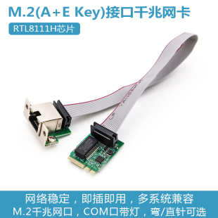 RTL8111H M.2软路由A+E KEY独立千兆网卡装机箱COM口RJ45 1000M