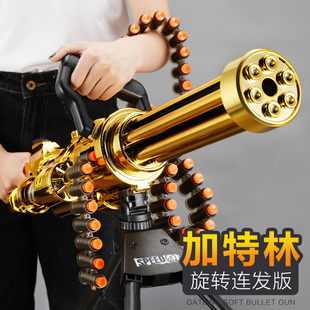 加特林电动连发软弹枪m249枪玩具儿童男孩玩具机关枪黑科技发射器