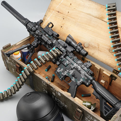 M416抛壳软弹枪男孩机关枪玩具