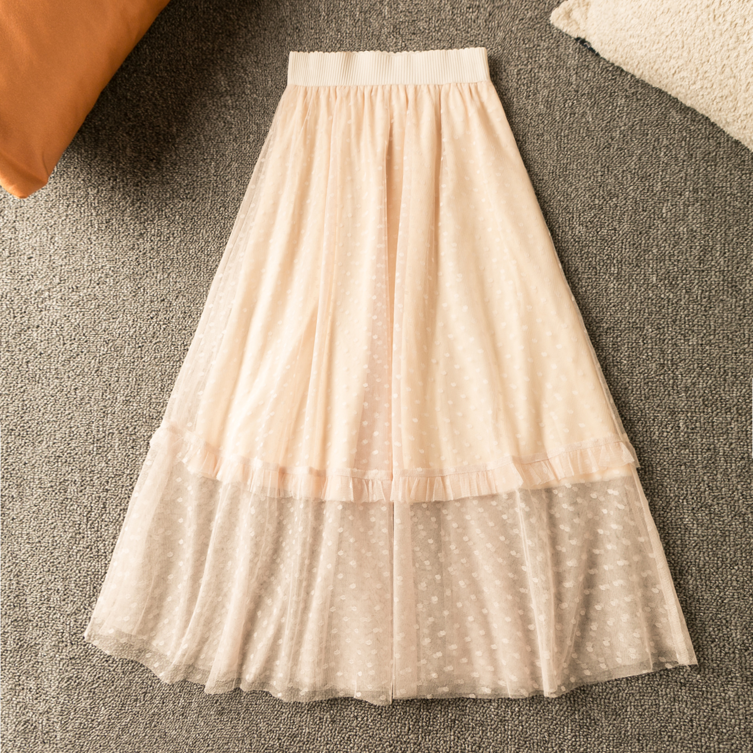 中长裙A字裙温柔气质金丝绒