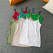 纯色百搭简约 新款 外穿内搭 无袖 夏季 套头背心吊带衫 外贸韩版