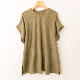 新款 松紧腰长裤 套装 套头上衣 两件套 圆领短袖 春夏外贸韩版