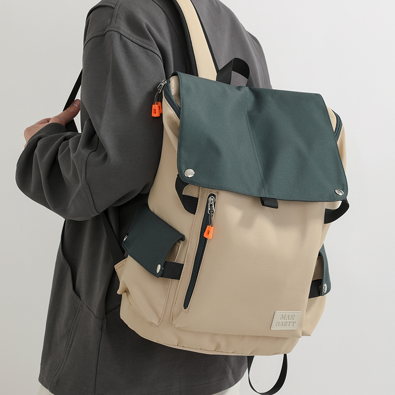 户外旅行登山包撞色双肩包男女学生大容量轻便背包多功能电脑包