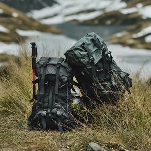 TELECHI 户外55L登山包防水徒步露营行囊包 大容量潮旅行包男士