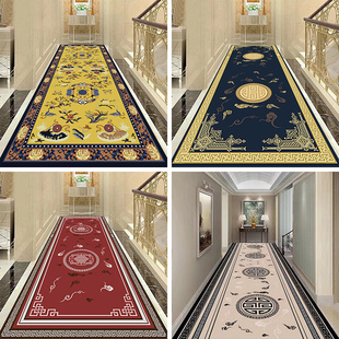 新中式走廊可定制长条过道玄关酒店宾馆佛堂满铺祥云展会地毯地垫