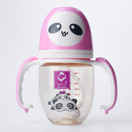 母贝儿奶瓶正品宽口径大宝宝PPSU防摔仿真母乳实感奶嘴防胀气防呛
