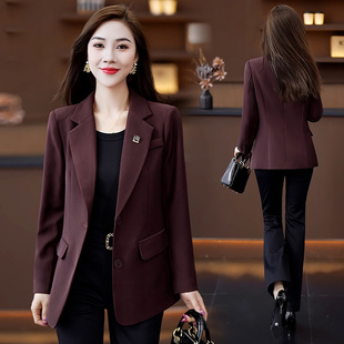 东琴专柜高档显瘦气质西装外套女士春秋款外穿遮肉潮流清新8311