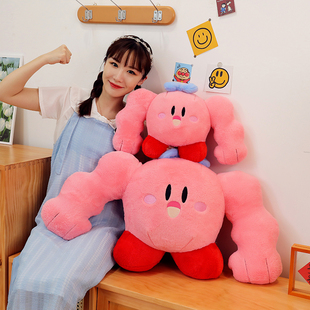 肌肉星之卡比大力士卡比毛绒玩具可爱公仔搞怪玩偶生日礼物Kirby