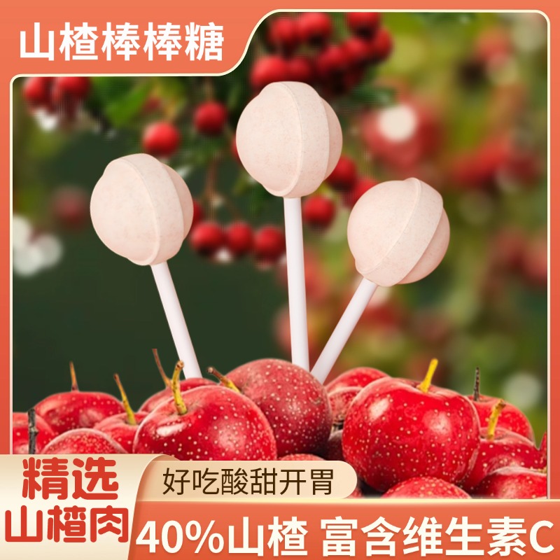 山楂棒棒糖含40%果肉儿童小零食