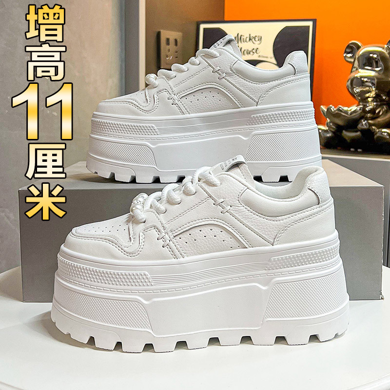 小白鞋女厚底松糕休闲增高板鞋