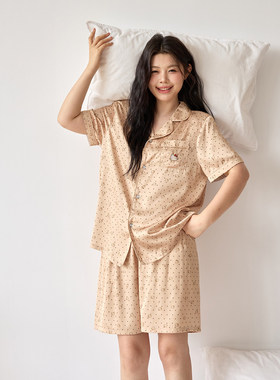 ALINDM大码胖妹妹kitty猫睡衣女夏冰丝薄款凉感200斤可外穿家居服