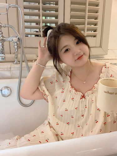 大码微胖mm睡衣女夏季