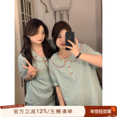 大码 200斤 睡衣套装 公主风睡裙可爱少女胖妹妹mm宽松显瘦夏季 短袖