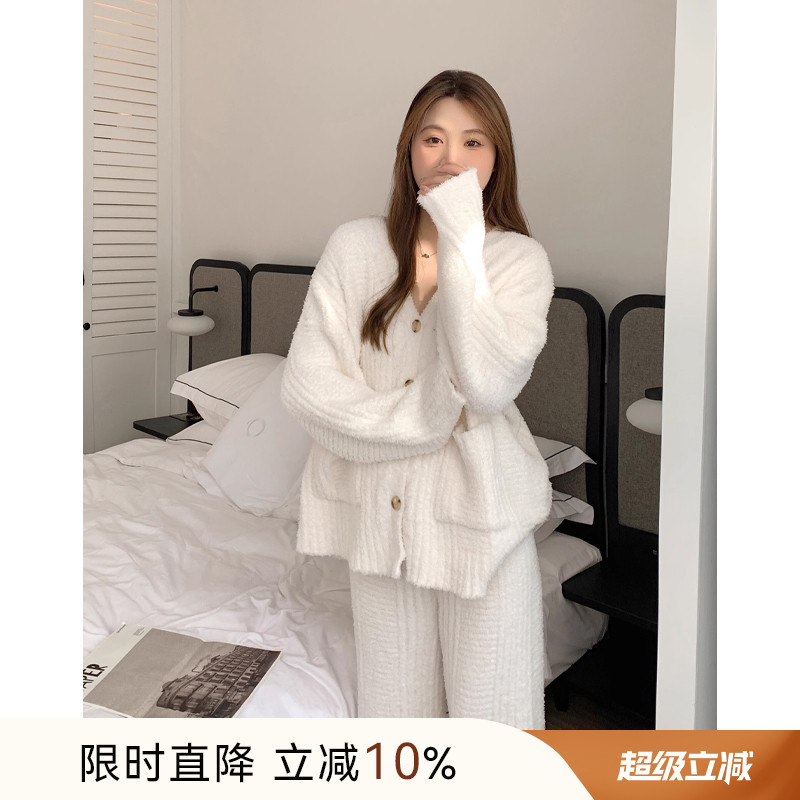 ALIND大码家居馆糯米睡衣套装