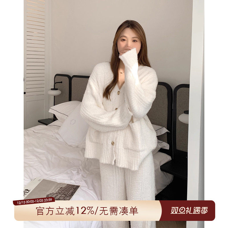 ALIND大码家居馆糯米睡衣套装