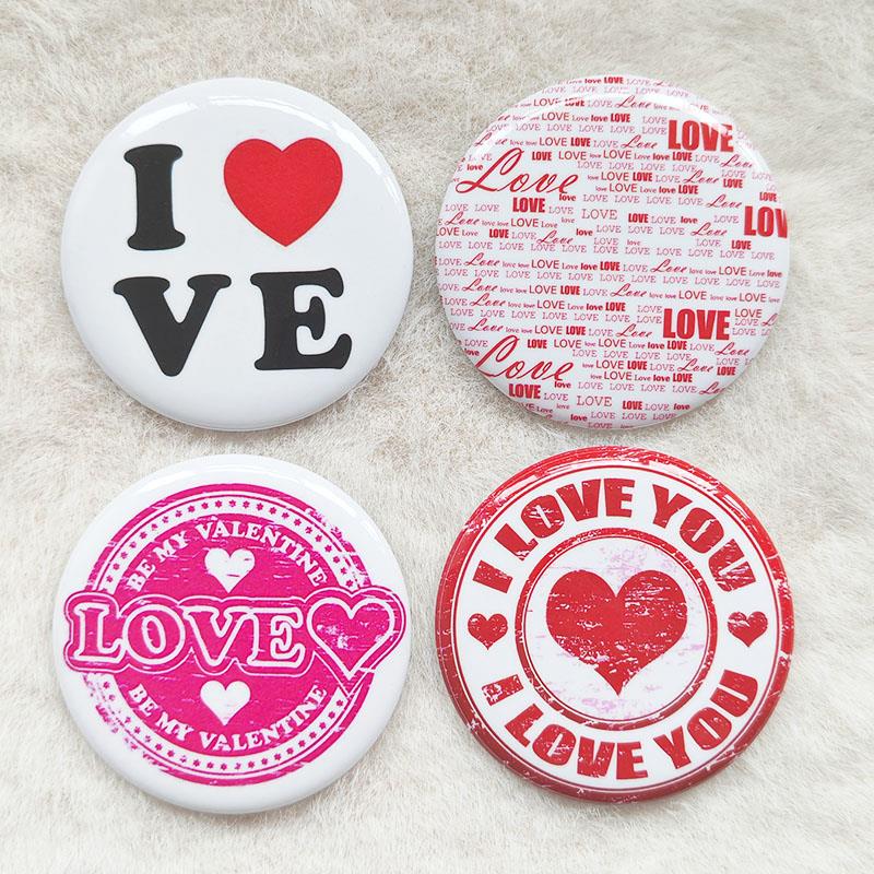 I love you我爱你情侣恋人爱恋表白情趣小礼物徽章胸针可来图定做