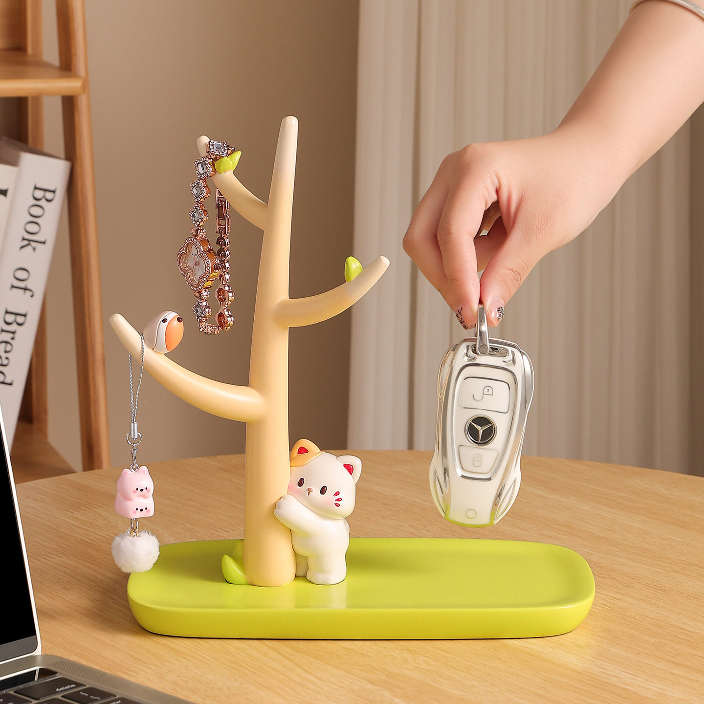 创意礼品卡通小猫爬爬架装饰品乔迁新居入户玄关收纳树脂摆件礼品,家居饰品,桌面摆件,淘宝优惠券,粉丝福利购,淘宝优惠卷