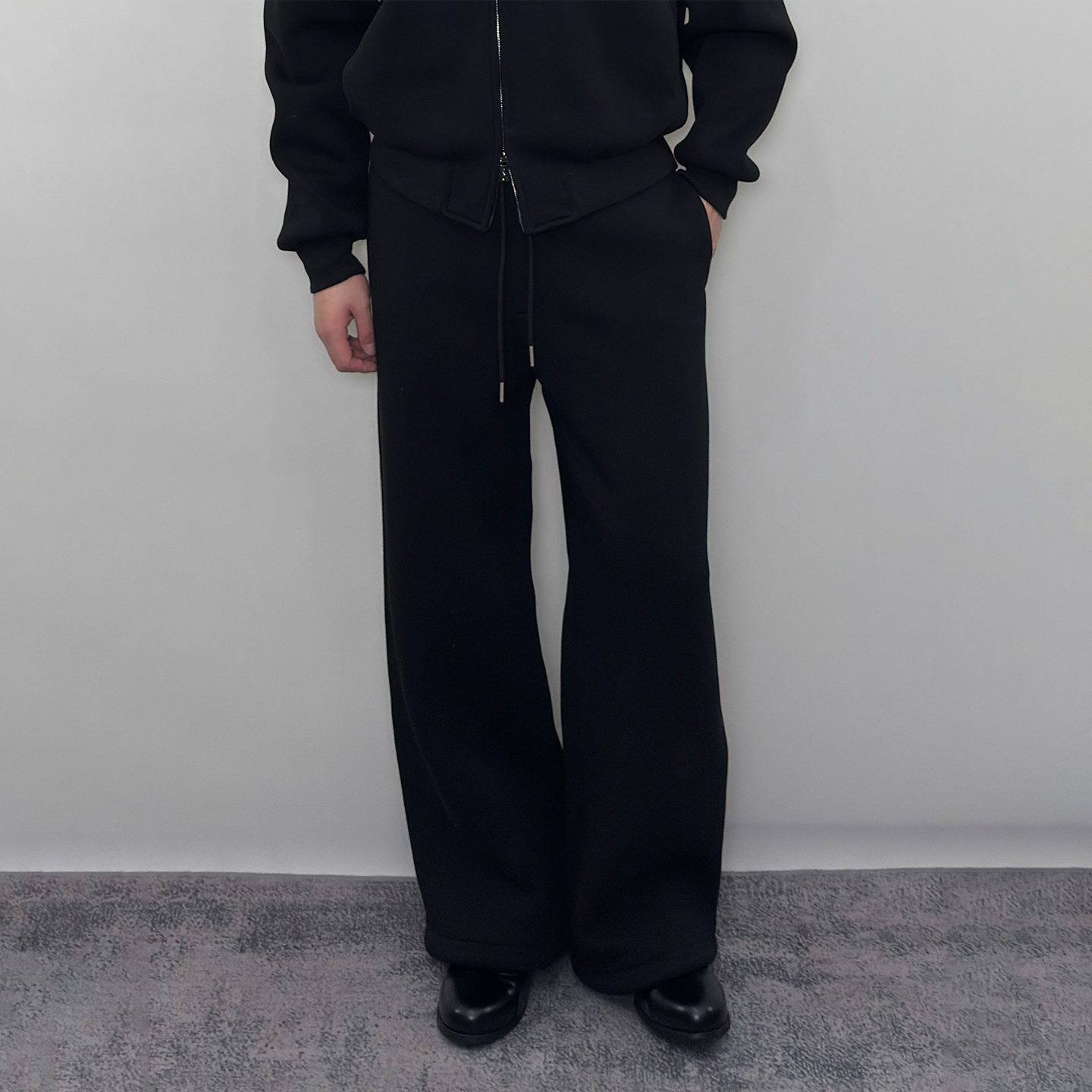 Roast lucky秋冬670g重磅抽绳卫裤 男宽松直筒休闲加厚运动长裤