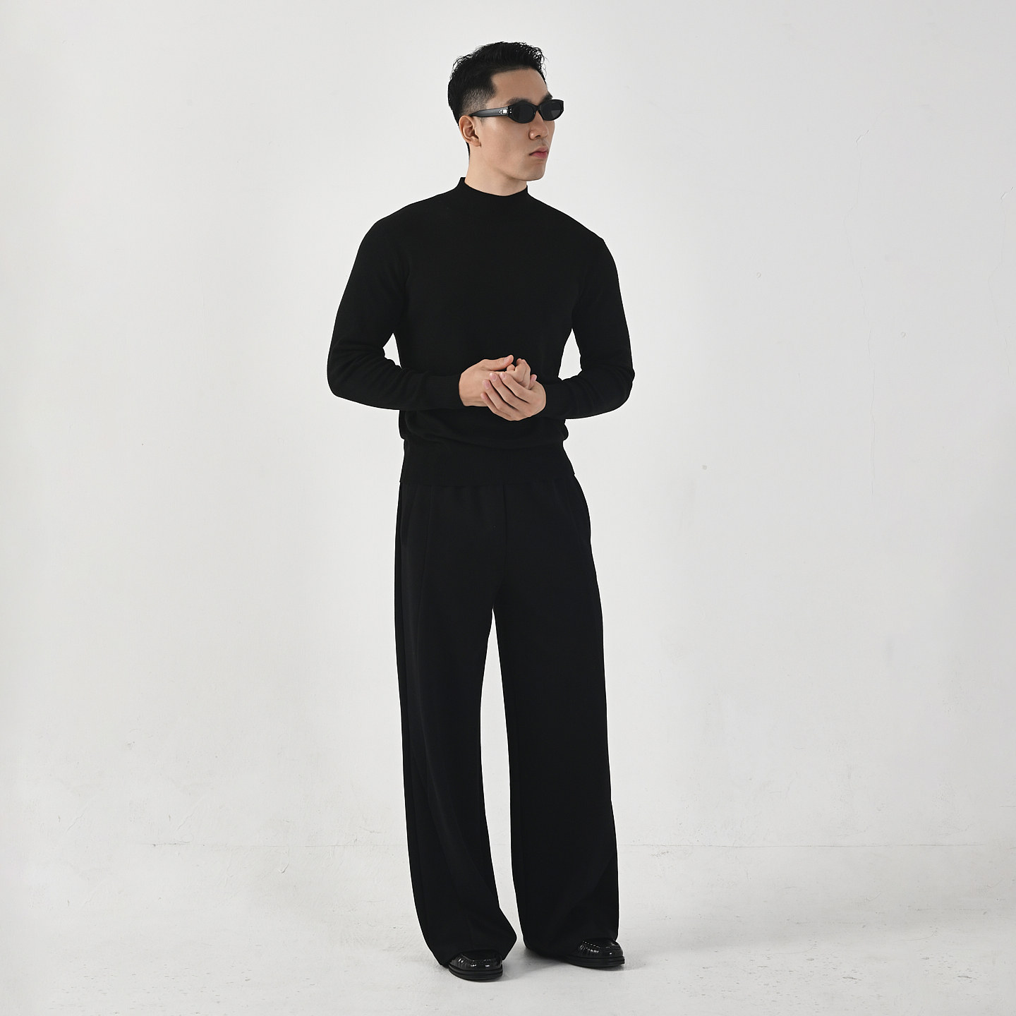 ROSTAT 12针羊毛混纺半高领打底针织衫 柔软亲肤细腻通勤百搭上衣