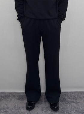 Roastlucky运动休闲加绒加厚单褶直筒卫裤男宽松百搭通勤长裤秋冬