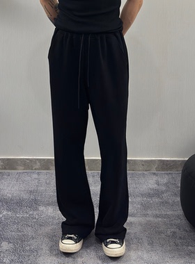 Roast Lucky 微喇叭宽松休闲卫裤 百搭抽绳直筒运动cleanfit长裤