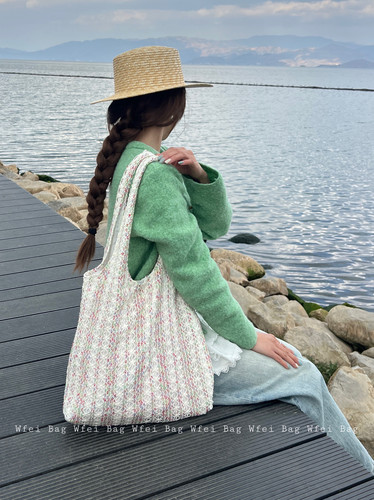 休闲大容量民族风编织包帆布包