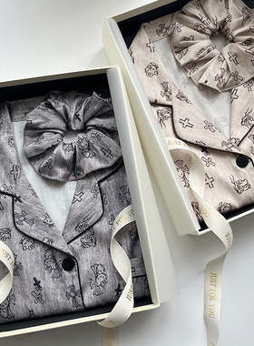 凯蒂猫冰丝睡衣女kitty短袖短裤3件套装居家服送闺蜜朋友生日礼物