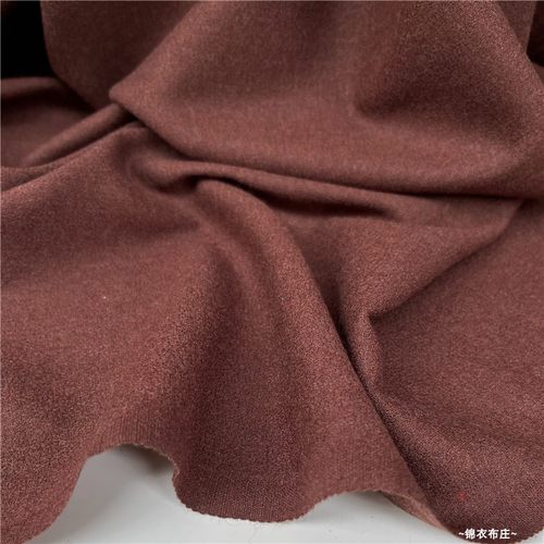 羊毛绉纱服装复古焦糖色布料