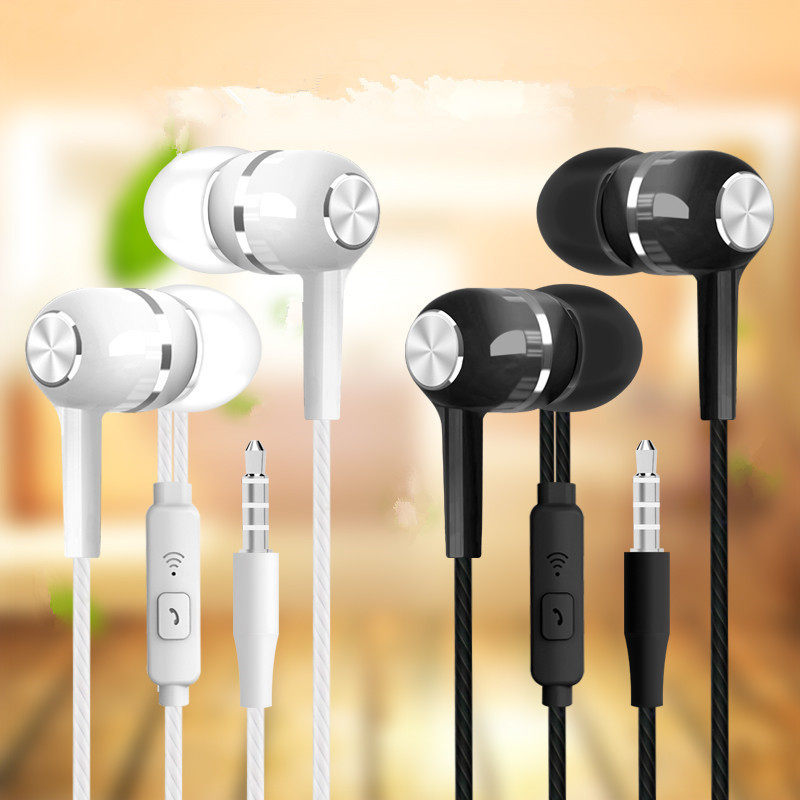 雨硕/有线耳机3.5mm圆孔手机耳机线控带麦语音耳塞入耳式音乐耳机
