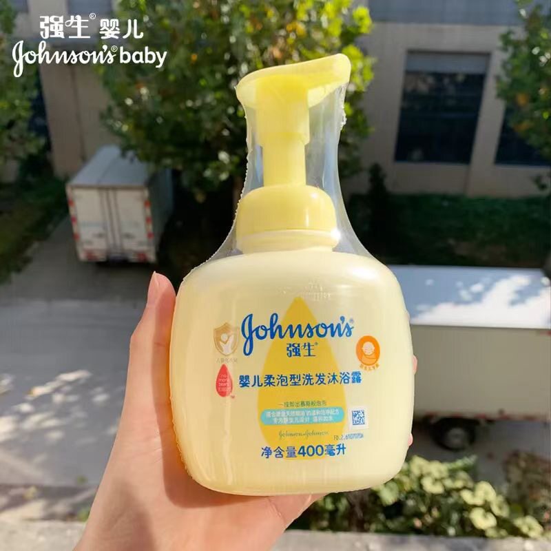 强生 婴儿洗发沐浴露二合一宝宝儿童柔泡洗发水温和无泪 呵护肌肤