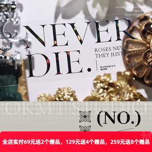 OKMT新七天流麻咕卡贴纸PET手帐胶带贝壳光工艺大小英文 restore