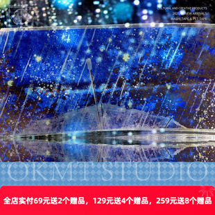 OKMT新七天和纸胶带手帐造景 落雨声 PET无白墨 贝壳光 拉丝膜