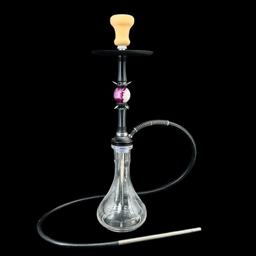 星球壶跨境资源阿拉伯水烟单管水烟壶双色配件齐全高端透明玻璃