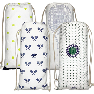 抽绳网球包帆布袋球拍袋保护套网球拍包单只装训练配件儿童成人