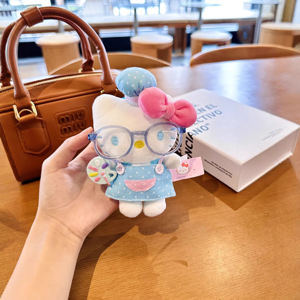 HelloKitty新款蓝帽小厨娘包包挂件凯蒂猫毛绒玩具精品礼物