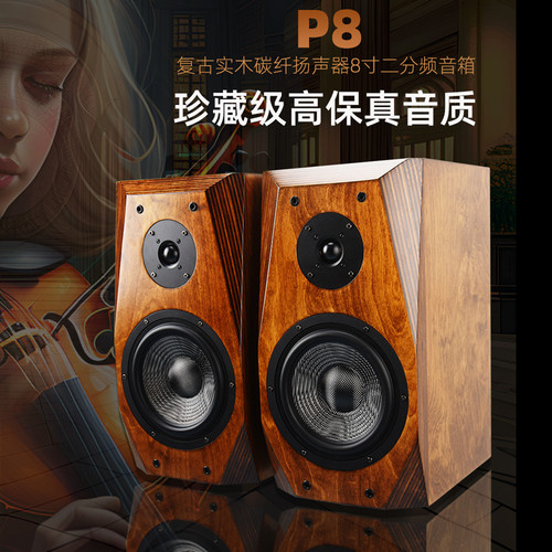 精全二分频实木HIFI音箱
