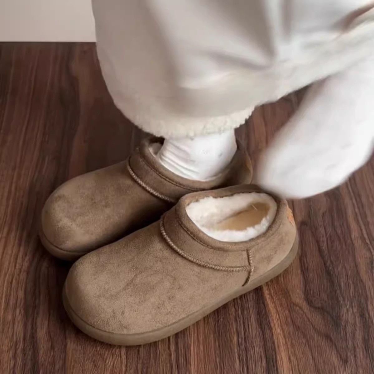 好穿舒服小土豆雪地靴加绒保暖防滑橡胶底勃肯鞋棉鞋嘎嘎防滑短靴