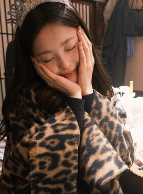 豹纹 你太美了！披肩冬季围巾保暖高级感气质棕色美式复古百搭