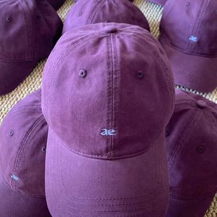 紫色棒球帽宽帽檐大脸显脸小女2025早春新款弯檐韩版字母遮阳软顶