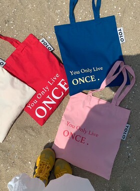 原创新品帆布袋简约购物袋单肩包2025休闲时尚大容量女百搭经典