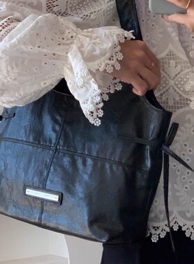 大容量蝴蝶结托特包百搭软皮四季手提新款时尚韩国质感好