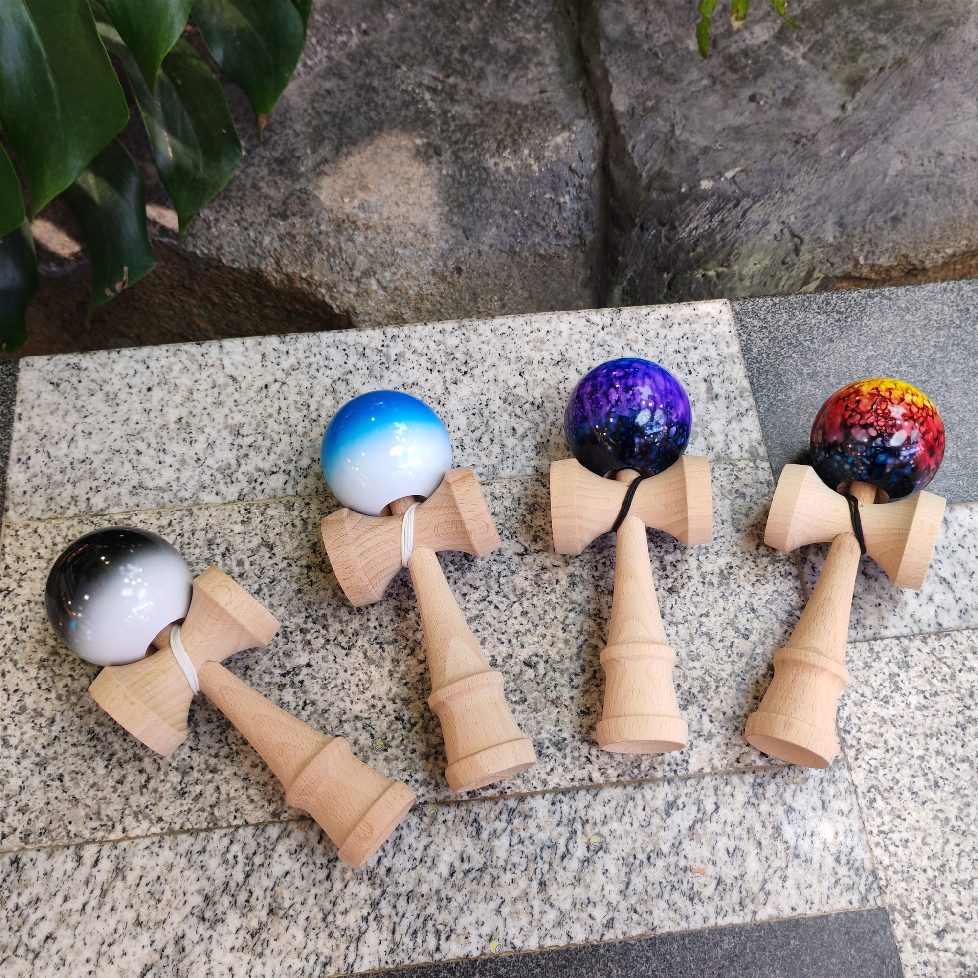 初学者纯木剑玉技巧球专业比赛新手潮流技巧剑球